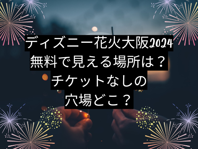 ディズニー 花火 大阪 2024 無料