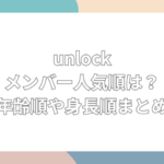 unløck メンバー人気順