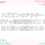 ハズビン アクキー ガチャ 設置場所